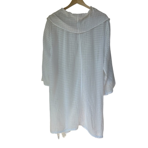 Soft Surroundings White Cotton Lightweight Flowy Dress, Medium - Picture 9 of 10